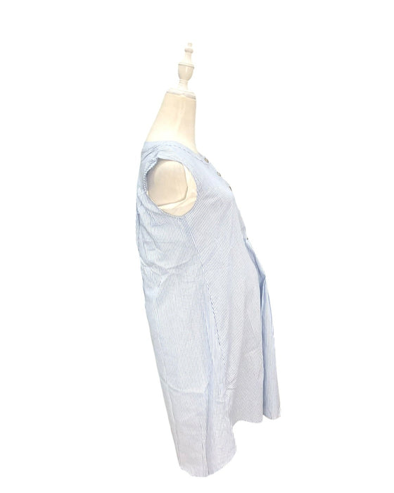 A Blue Sleeveless Dresses from Mothercot in size Maternity-S for maternity. (Back View)
