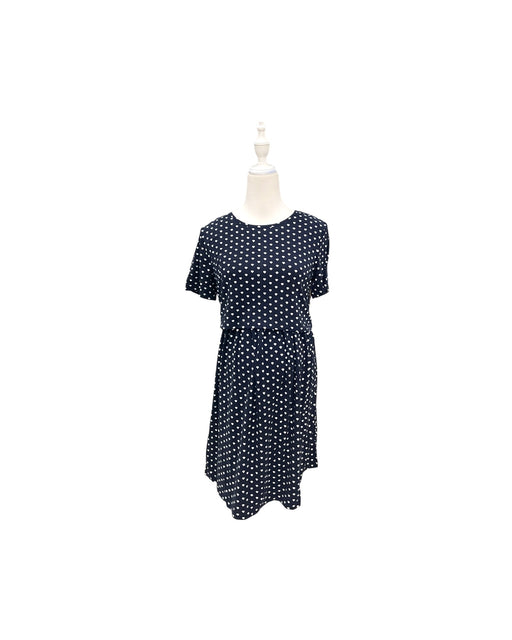 A Navy Short Sleeve Dresses from Dear in size Maternity-S for maternity. (Front View)