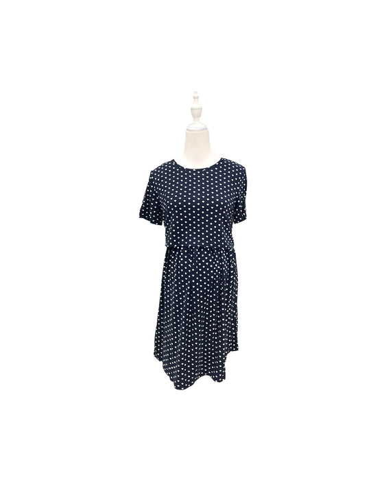 A Navy Short Sleeve Dresses from Dear in size Maternity-S for maternity. (Front View)