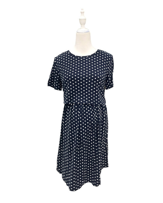 A Navy Short Sleeve Dresses from Dear in size Maternity-S for maternity. (Front View)