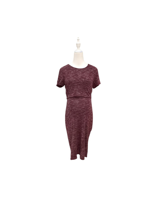 A Burgundy Short Sleeve Dresses from Dear in size Maternity-S for maternity. (Front View)