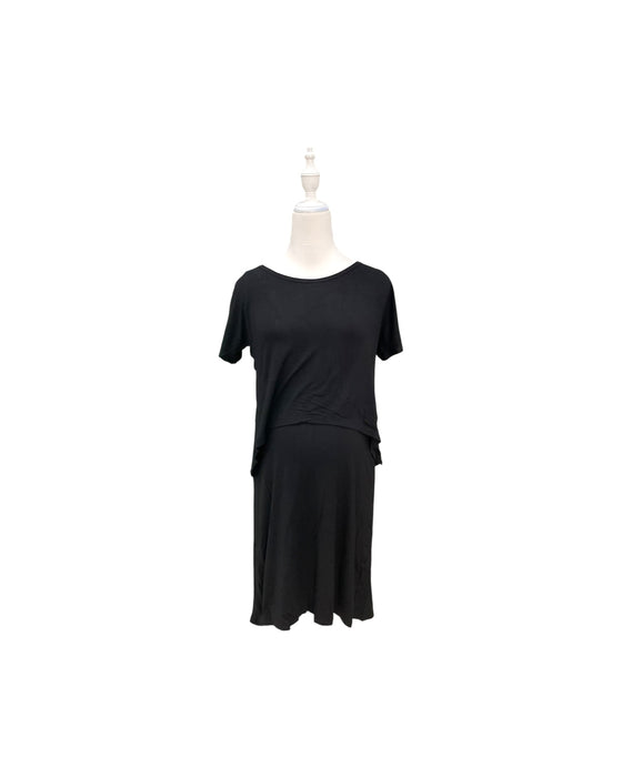A Black Short Sleeve Dresses from Dear in size Maternity-S for maternity. (Front View)