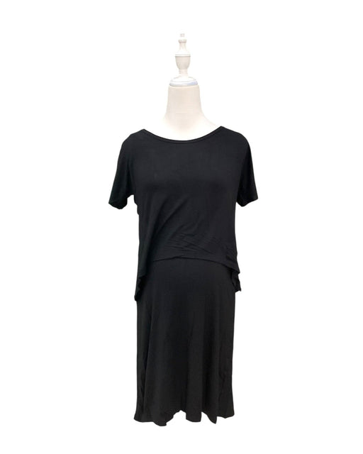 A Black Short Sleeve Dresses from Dear in size Maternity-S for maternity. (Front View)