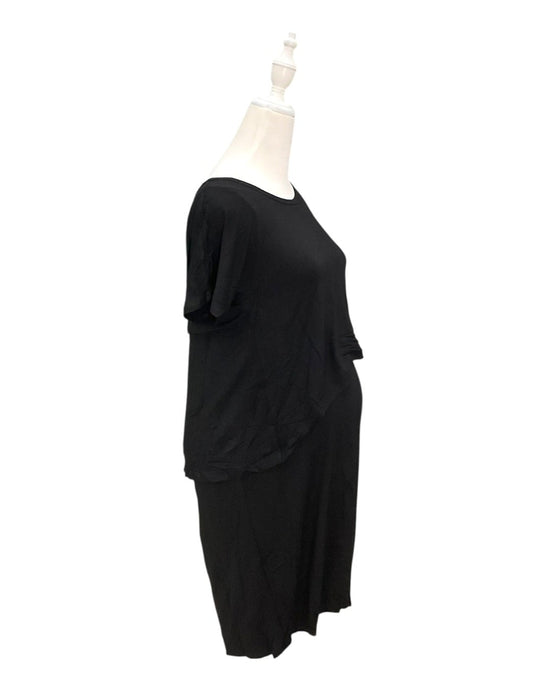 A Black Short Sleeve Dresses from Dear in size Maternity-S for maternity. (Back View)