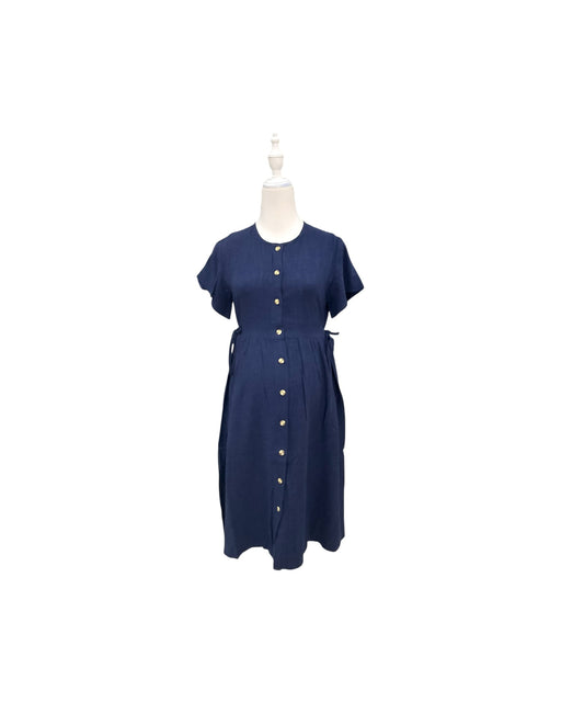 A Blue Short Sleeve Dresses from Dear in size Maternity-S for maternity. (Front View)