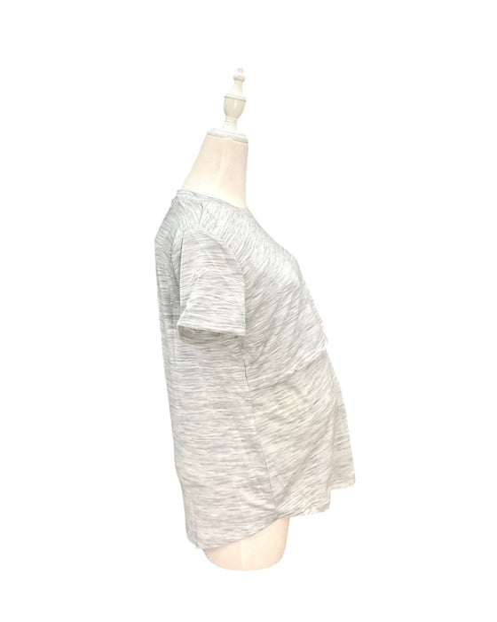A Grey Short Sleeve Tops from Mothercot in size Maternity-S for maternity. (Back View)