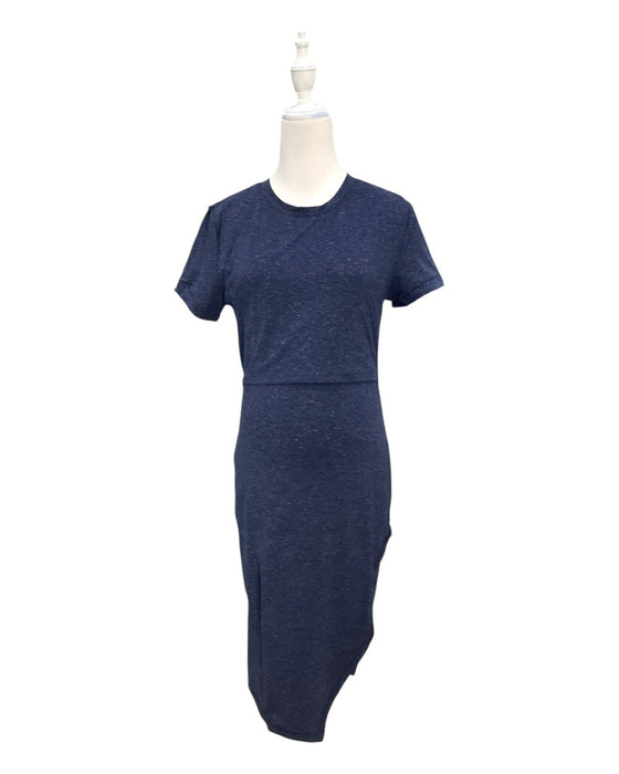 A Blue Short Sleeve Dresses from Mothercot in size Maternity-S for maternity. (Front View)