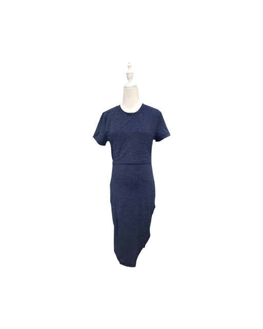 A Blue Short Sleeve Dresses from Mothercot in size Maternity-S for maternity. (Front View)
