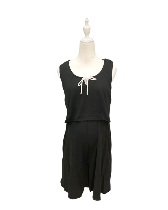 A Black Sleeveless Rompers from Mothercot in size Maternity-S for maternity. (Front View)