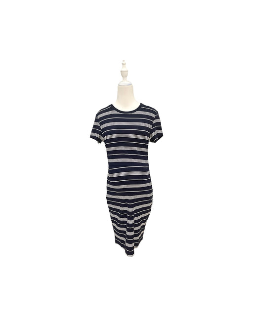 A Navy Short Sleeve Dresses from Mothercot in size Maternity-S for maternity. (Front View)