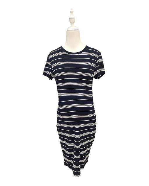 A Navy Short Sleeve Dresses from Mothercot in size Maternity-S for maternity. (Front View)