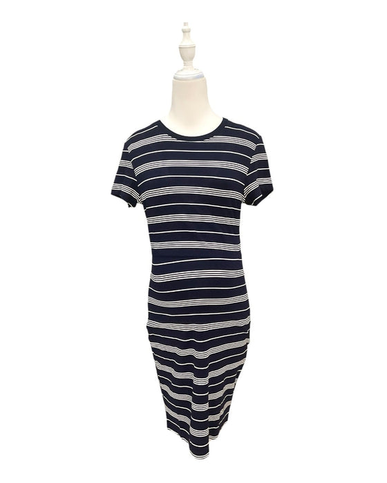 A Navy Short Sleeve Dresses from Mothercot in size Maternity-S for maternity. (Front View)