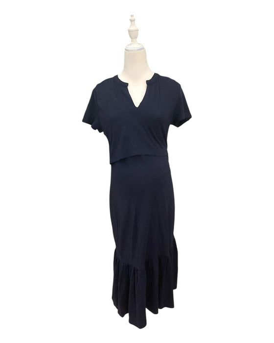 A Navy Short Sleeve Dresses from Jump Eat Cry in size Maternity-S for maternity. (Front View)