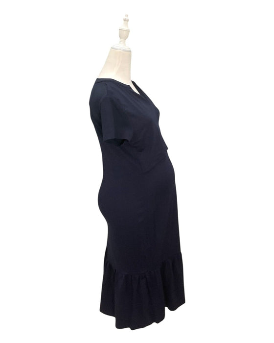 A Navy Short Sleeve Dresses from Jump Eat Cry in size Maternity-S for maternity. (Back View)