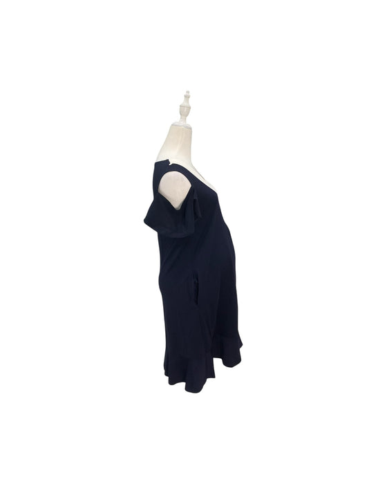 A Navy Sleeveless Dresses from Dear in size Maternity-S for maternity. (Back View)