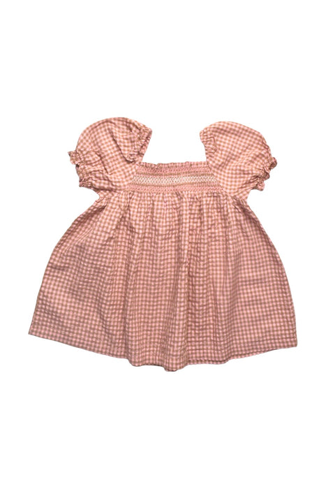A Pink Short Sleeve Dresses from Gingersnaps in size 3T for girl. (Front View)