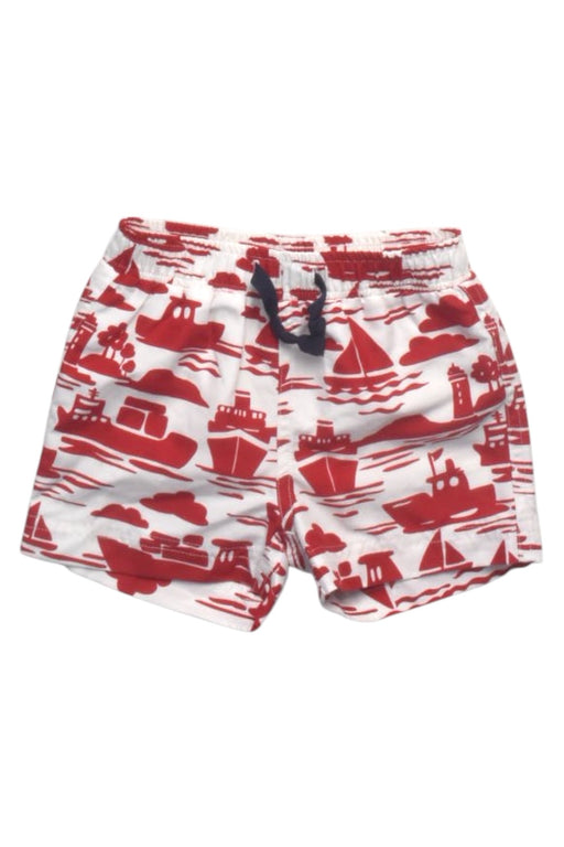 A Red Swim Shorts from Petit Bateau in size 6-12M for boy. (Front View)