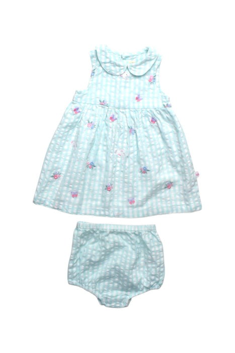 A Blue Dress Sets from Jojo Maman Bébé in size 0-3M for girl. (Front View)