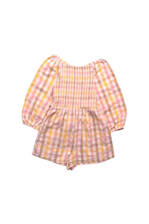A Pink Long Sleeve Rompers from Seed in size 6T for girl. (Front View)