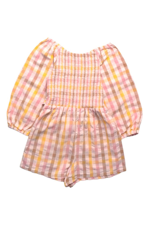 A Pink Long Sleeve Rompers from Seed in size 6T for girl. (Front View)