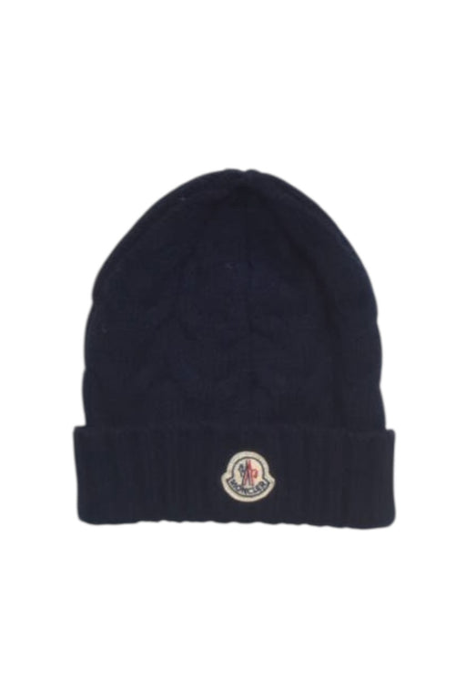 A Navy Beanies from Moncler in size 3-6M for boy. (Front View)