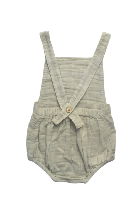 A Beige Overall Shorts from Jamie Kay in size 6-12M for girl. (Back View)