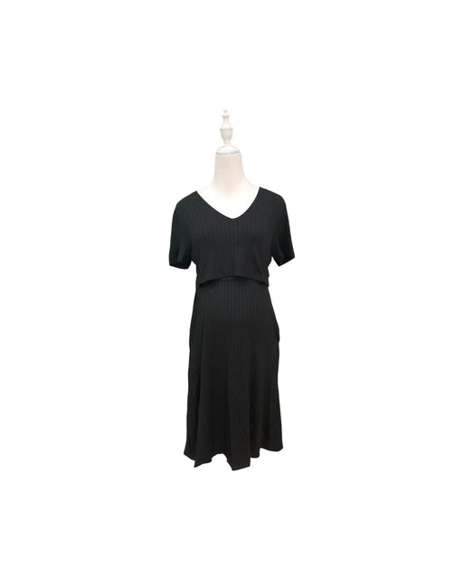 A Black Short Sleeve Dresses from Dear in size Maternity-S for maternity. (Front View)