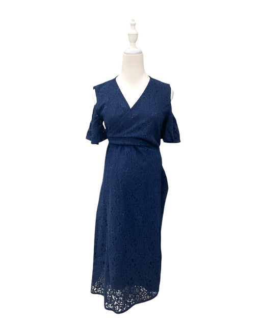 A Navy Short Sleeve Dresses from Dear in size Maternity-M for maternity. (Front View)