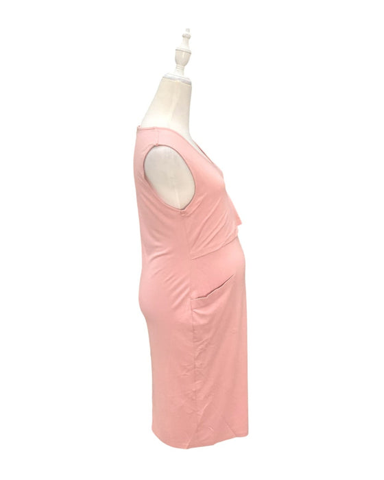 A Pink Sleeveless Dresses from Jump Eat Cry in size Maternity-S for maternity. (Back View)