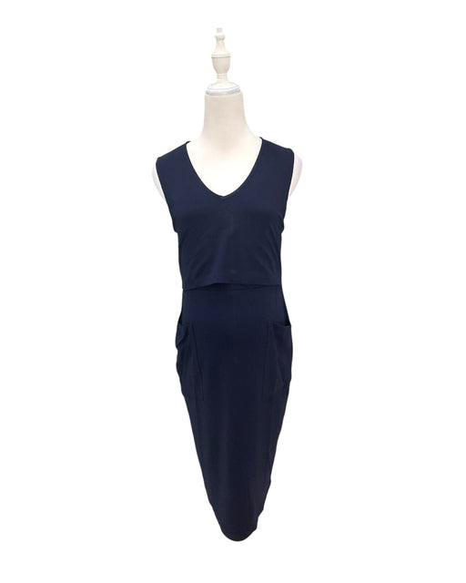 A Navy Sleeveless Dresses from Jump Eat Cry in size Maternity-S for maternity. (Front View)