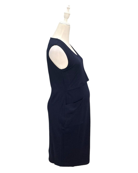 A Navy Sleeveless Dresses from Jump Eat Cry in size Maternity-S for maternity. (Back View)