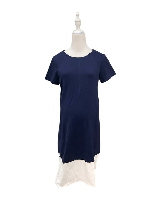A Navy Short Sleeve Dresses from Dear in size Maternity-S for maternity. (Front View)