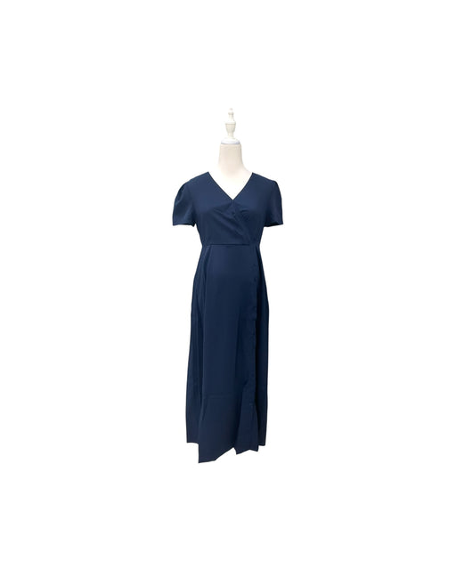 A Navy Short Sleeve Dresses from Mothercot in size Maternity-S for maternity. (Front View)