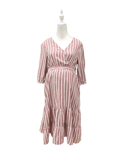 A Pink Short Sleeve Dresses from Mothercot in size Maternity-S for maternity. (Front View)