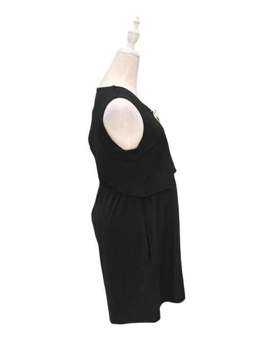 A Black Sleeveless Rompers from Mothercot in size Maternity-S for maternity. (Back View)