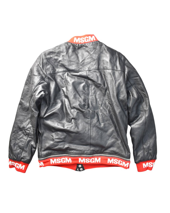 A Black Lightweight Jackets from MSGM in size 12Y for neutral. (Back View)