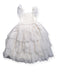 A White Sleeveless Dresses from Noralee in size 4T for girl. (Front View)
