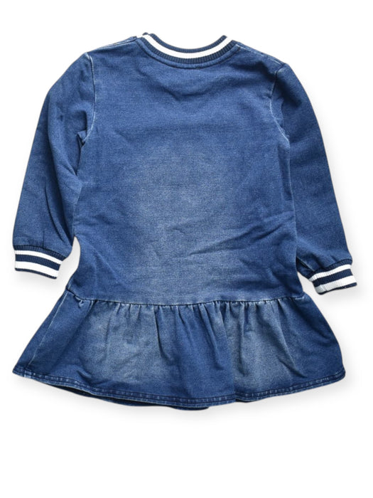 A Navy Long Sleeve Dresses from Moschino in size 2T for girl. (Back View)