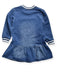 A Navy Long Sleeve Dresses from Moschino in size 2T for girl. (Back View)