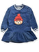 A Blue Long Sleeve Dresses from Moschino in size 2T for girl. (Front View)