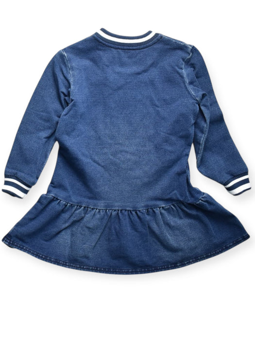 A Blue Long Sleeve Dresses from Moschino in size 2T for girl. (Back View)