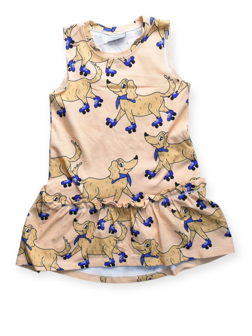 A Beige Short Sleeve Dresses from Dear Sophia in size 4T for girl. (Front View)