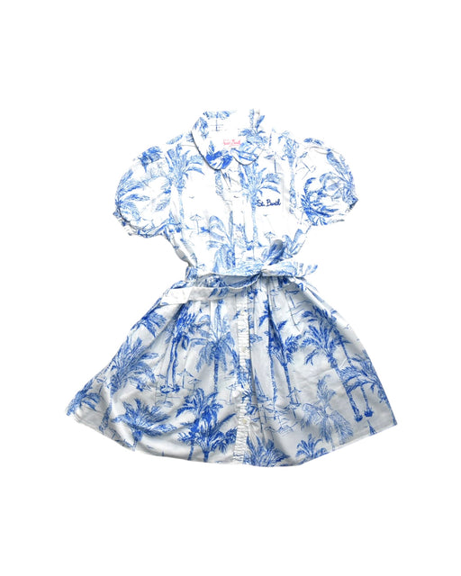 A Blue Short Sleeve Dresses from MC2 Saint Barth in size 6T for girl. (Front View)