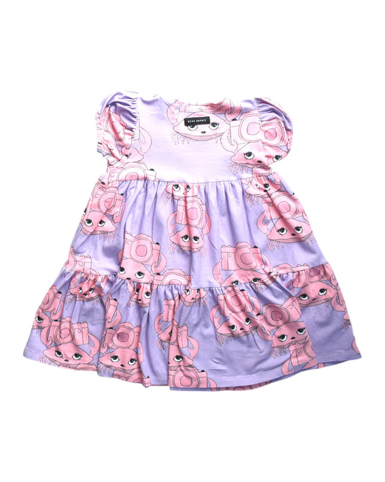 A Pink Short Sleeve Dresses from Dear Sophia in size 2T for girl. (Back View)
