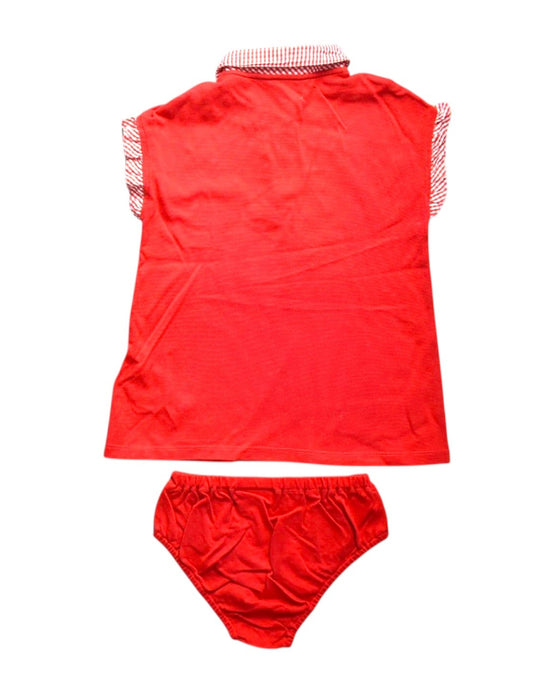 A Red Shorts Sets from Ferrari in size 12-18M for girl. (Back View)