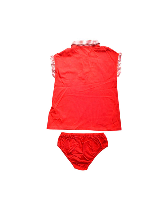 A Red Shorts Sets from Ferrari in size 12-18M for girl. (Back View)