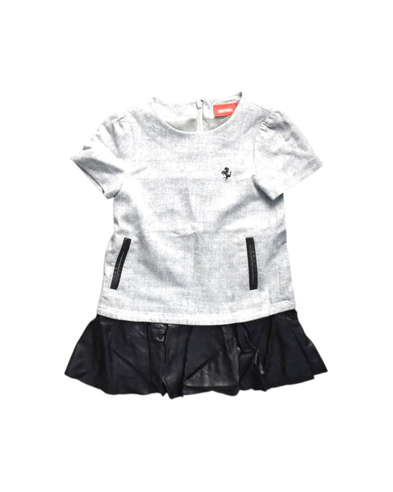 A Grey Short Sleeve Dresses from Ferrari in size 2T for girl. (Front View)