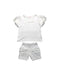 A White Shorts Sets from Mezzo Piano in size 7Y for girl. (Front View)