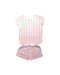 A Pink Shorts Sets from Seed in size 5T for girl. (Front View)