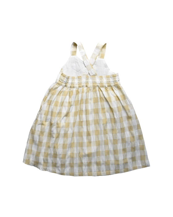A Yellow Sleeveless Dresses from Hakka in size 4T for girl. (Back View)